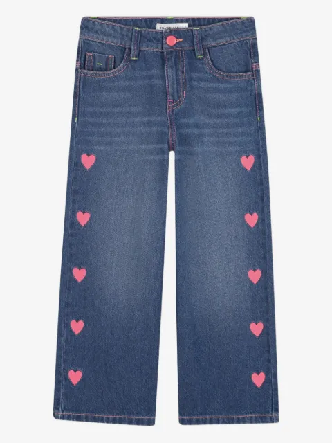 Billieblush heart-embroidered jeans