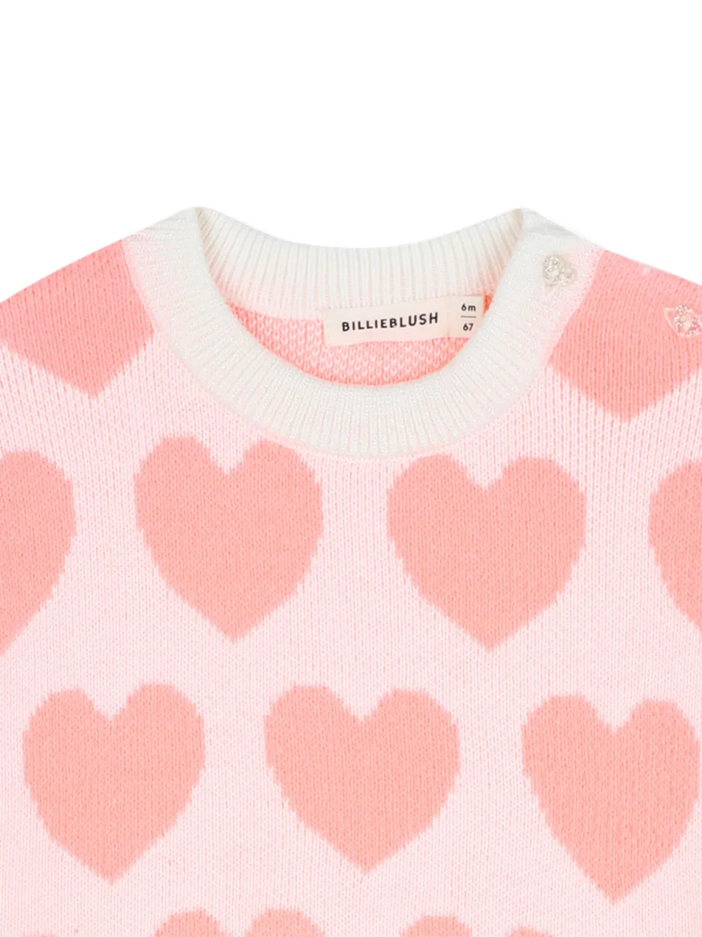 Billieblush Jurk met lange mouwen en hartpatroon Beige