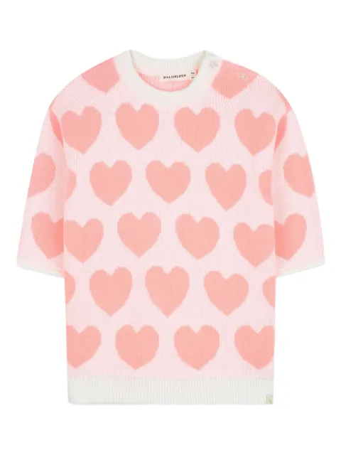 Billieblush heart-pattern long-sleeve dress