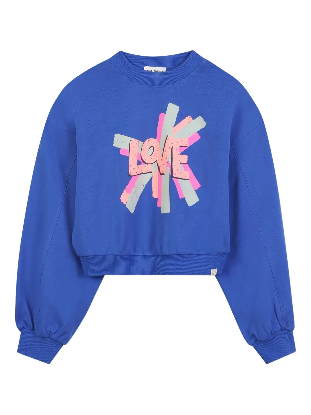 Billieblush graphic-print cropped sweatshirt | Blue | Image 1