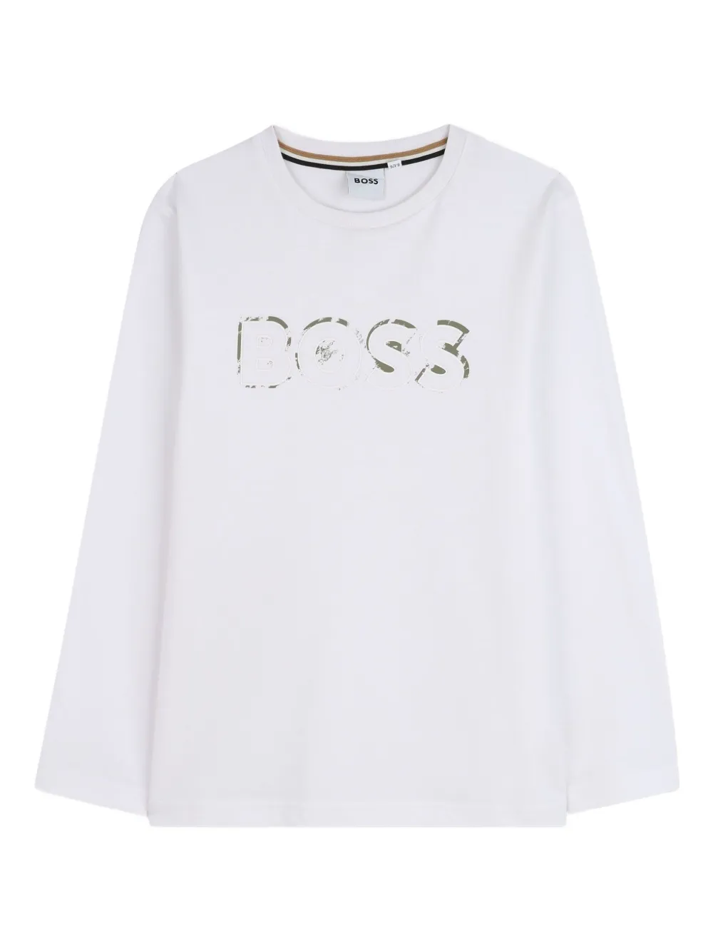 BOSS Kidswear T-shirt met lange mouwen Wit