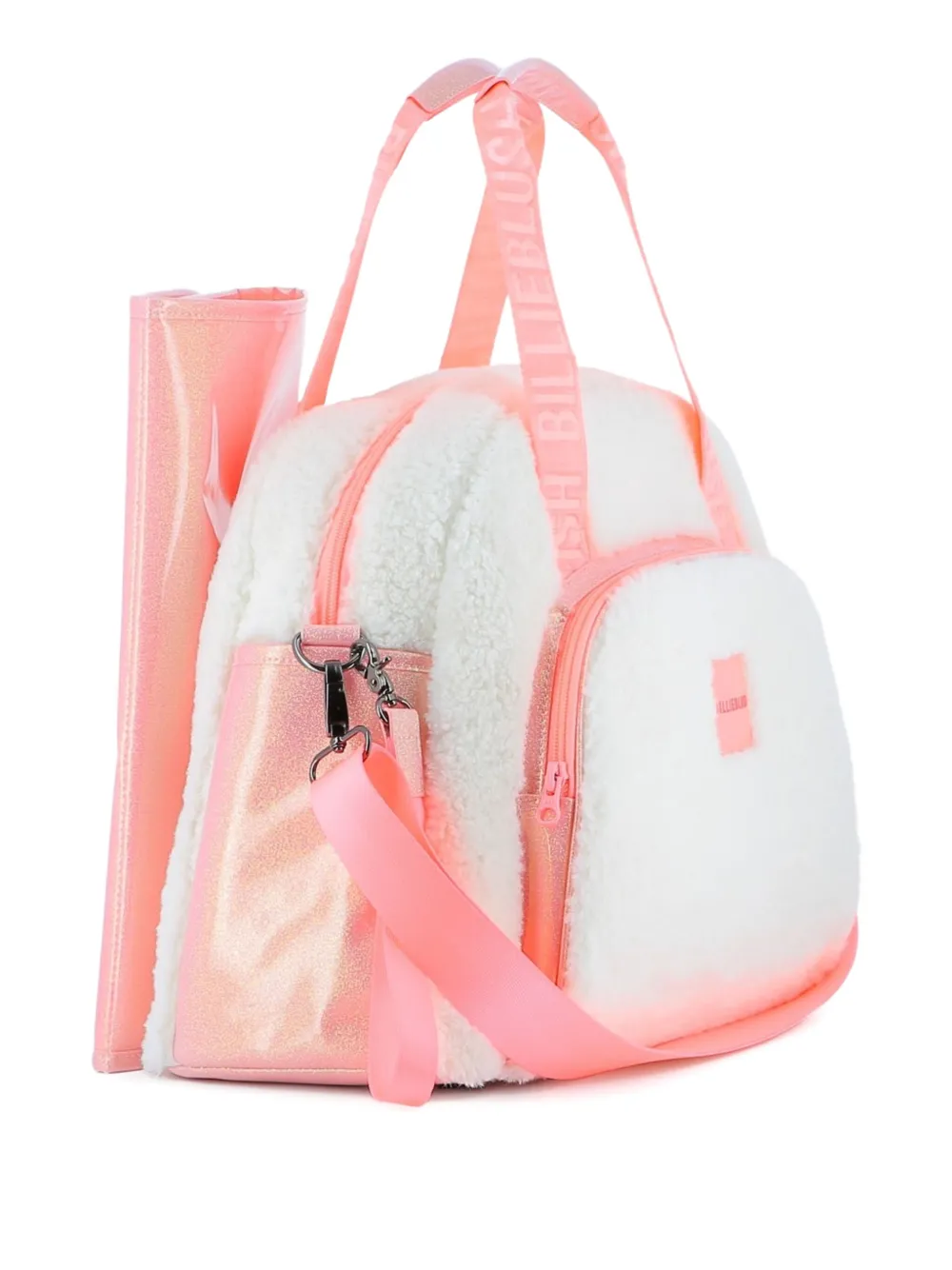 Billieblush Faux-shearling Changing Bag In Neutral