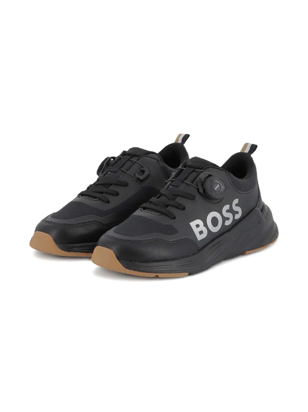 BOSS Kidswear logo-print sneakers Black
