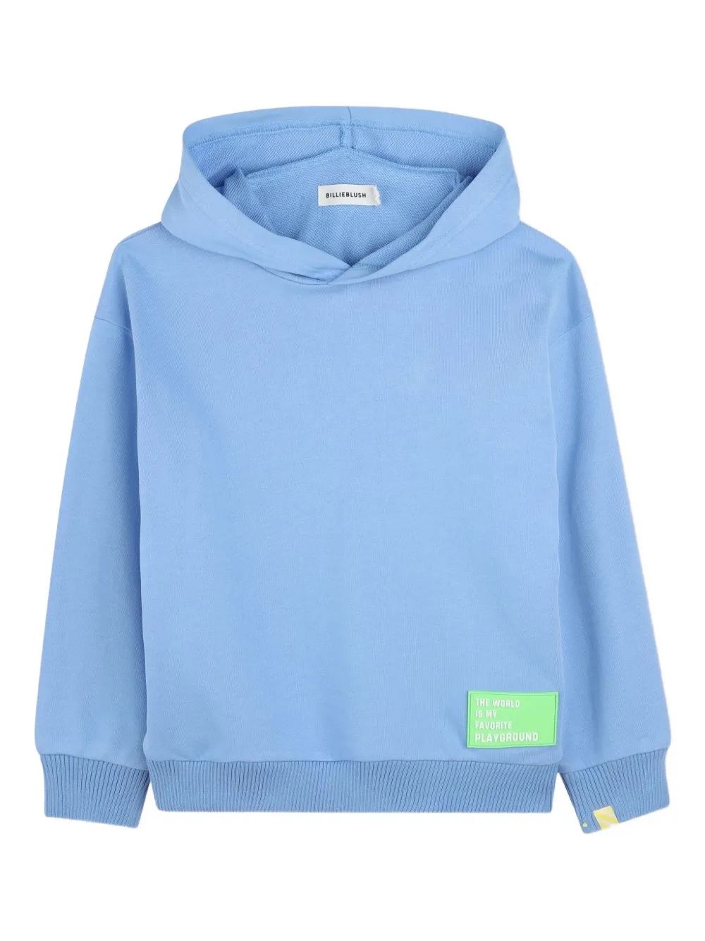 Billieblush text-print hoodie | Blue | Image 1