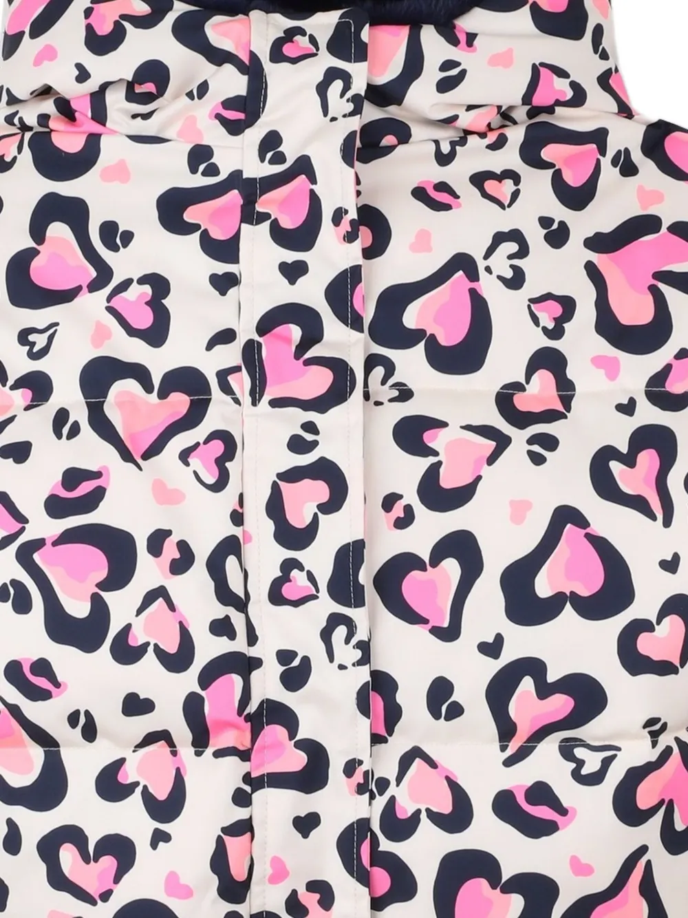 Billieblush Donsjack met hartprint Beige