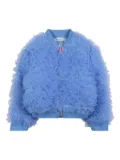 Billieblush ruffled bomber jacket - Blue