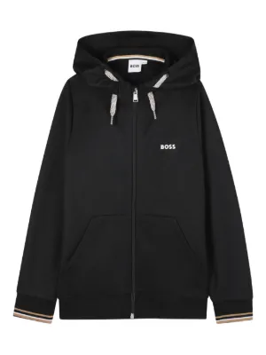 Burberry Kids ジップアップ パーカー | ブラック | FARFETCH JP