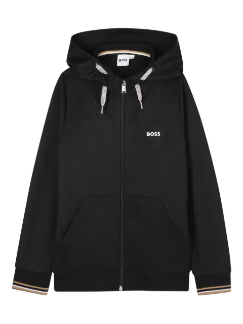 BOSS Kidswear zip-up hoodie