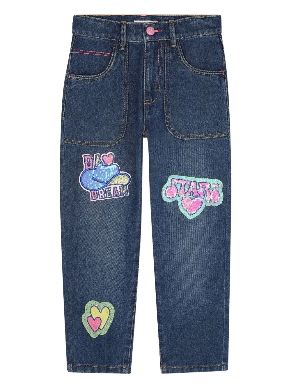 Billieblush Jeans met patchdetail Blauw