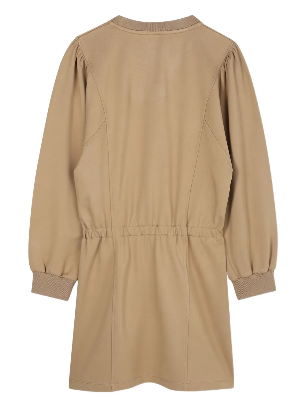 BOSS Kidswear Sweaterjurk met logoprint Beige