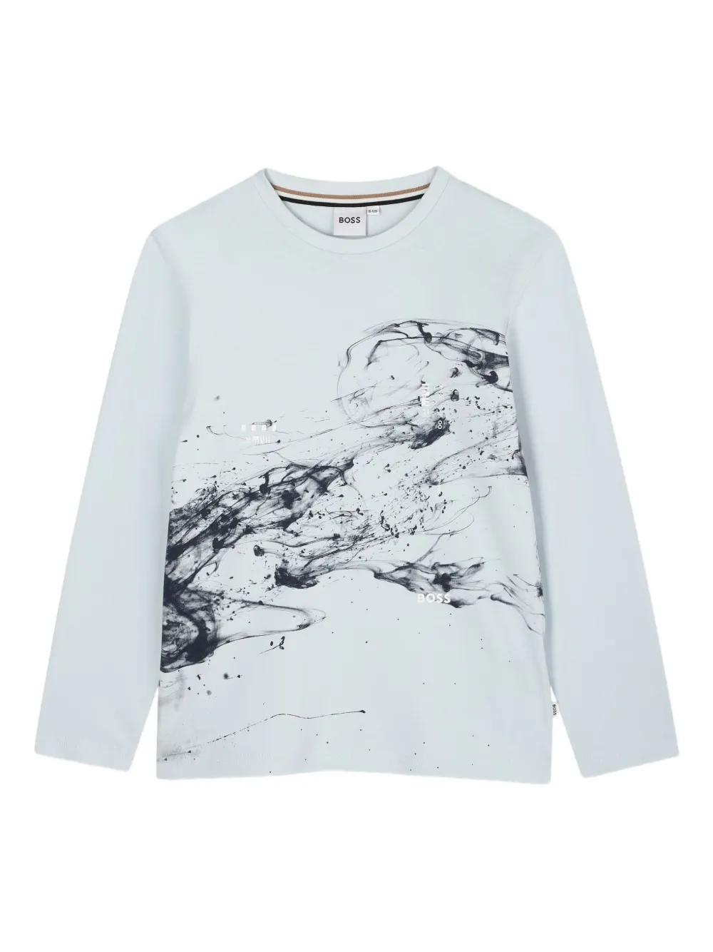 BOSS Kidswear T-shirt met abstracte print Blauw