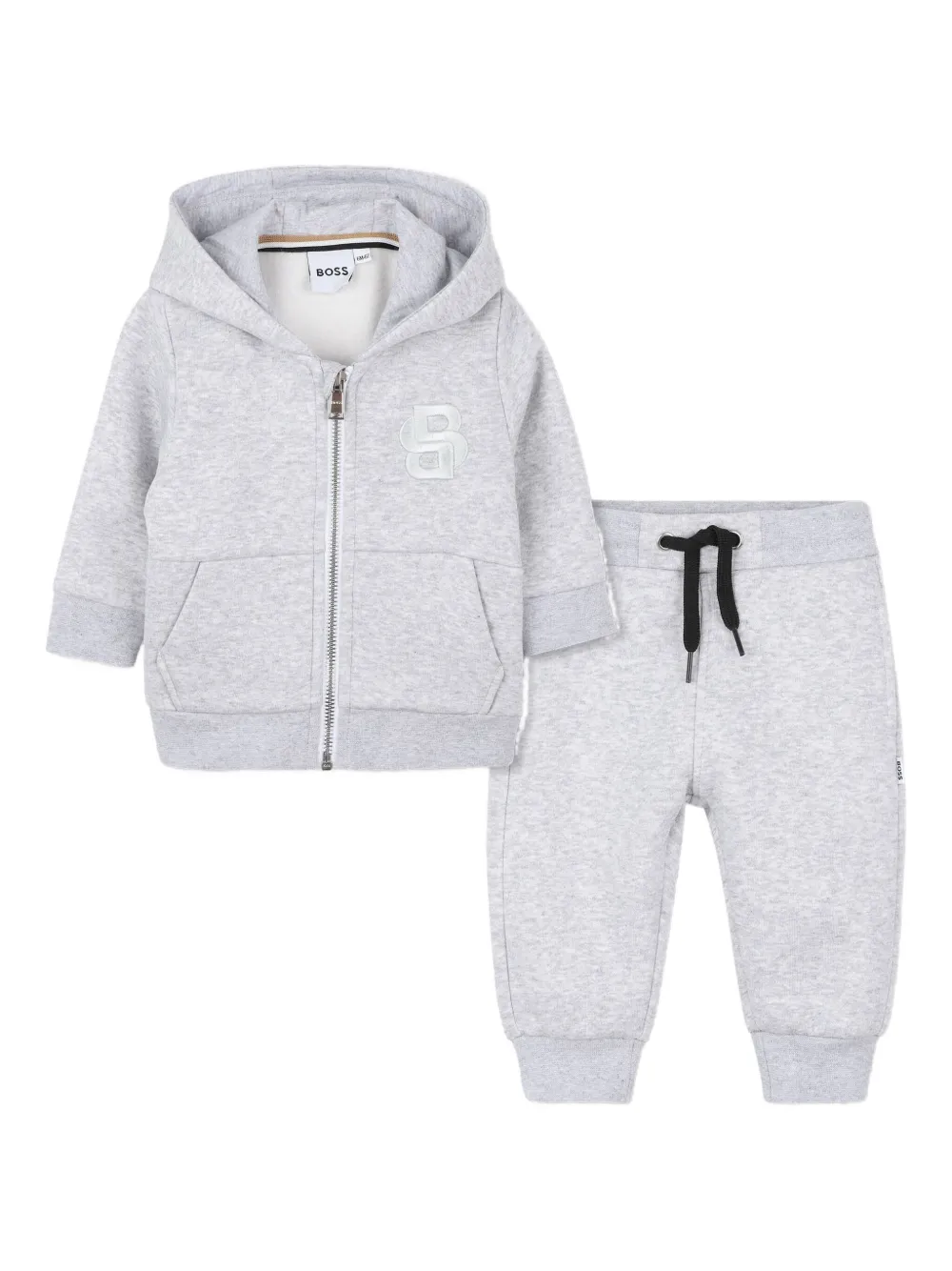 BOSS Kidswear hooded zip-up tracksuit (set of two) | Grey | Image 1