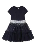 Billieblush sequin-embellished tulle dress - Blue