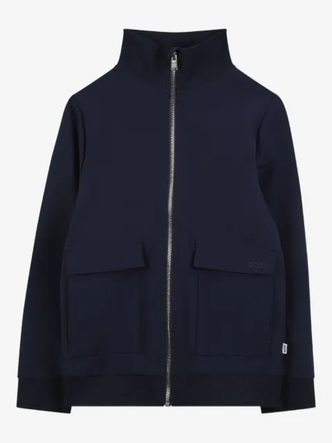BOSS Kidswear zip-front high-neck jacket