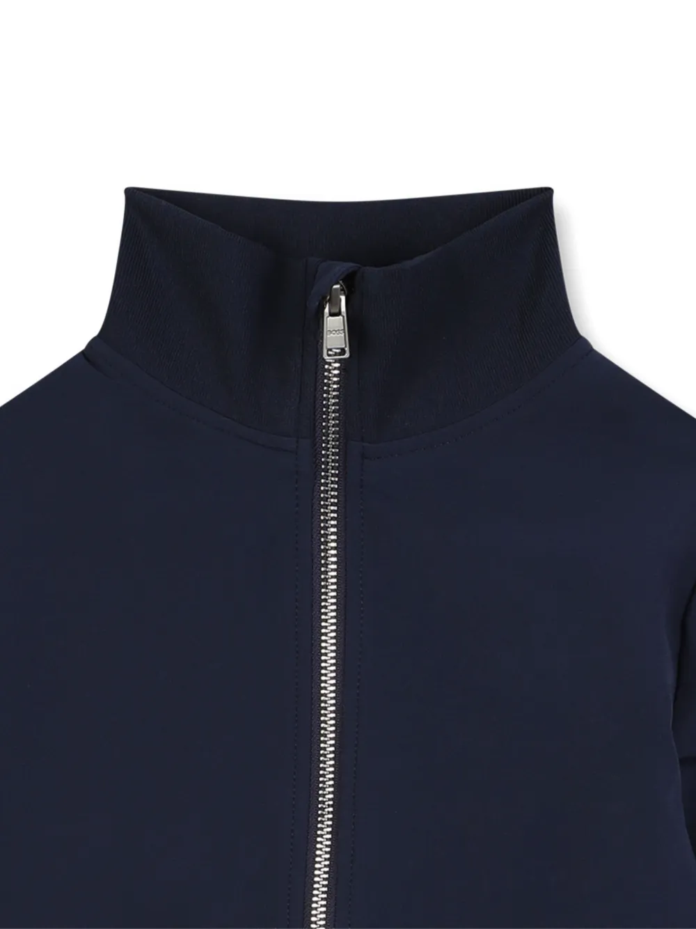BOSS Kidswear Jas met hoge hals en rits aan de voorkant Blauw