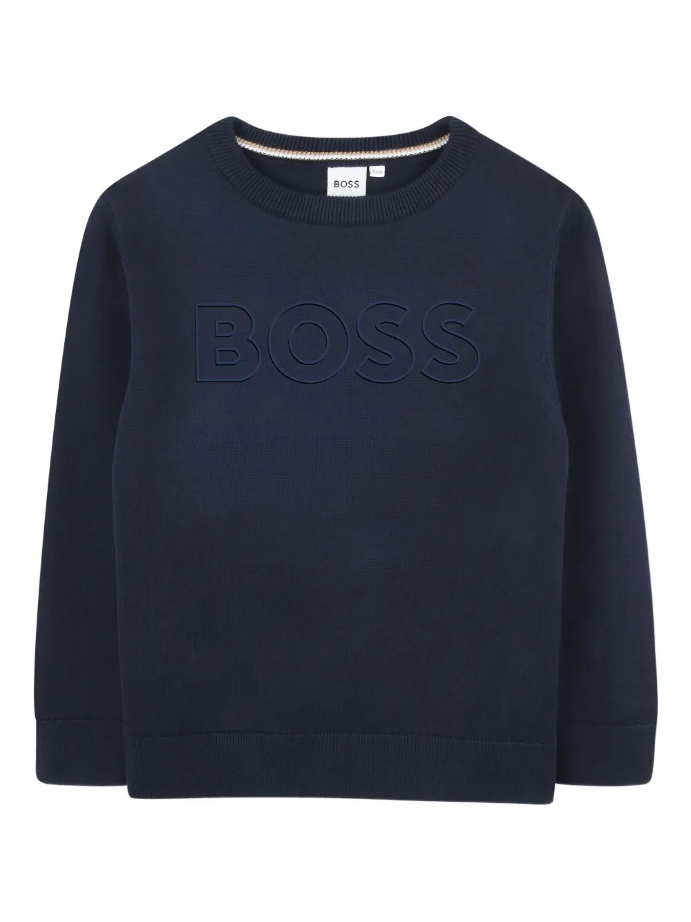 BOSS Kidswear Sweater met ronde hals Blauw