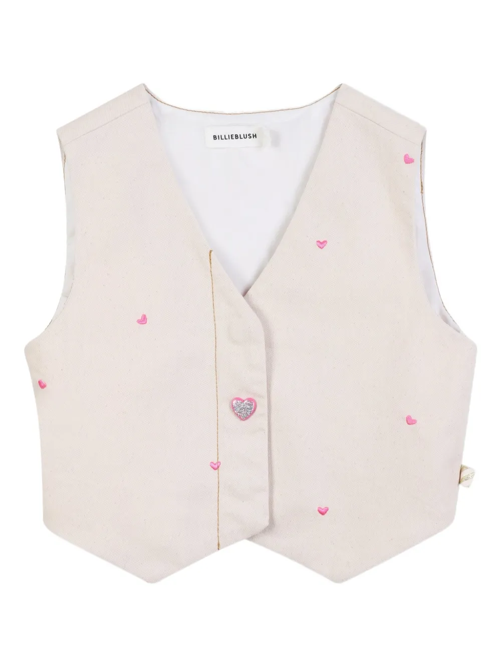 Billieblush Top met geborduurd hart Beige