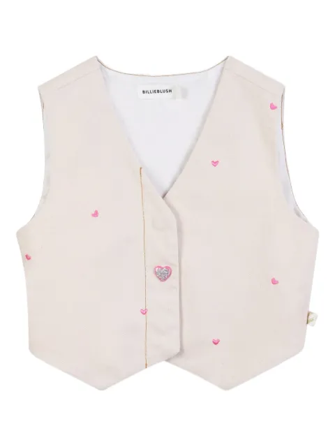 Billieblush heart-embroidered vest