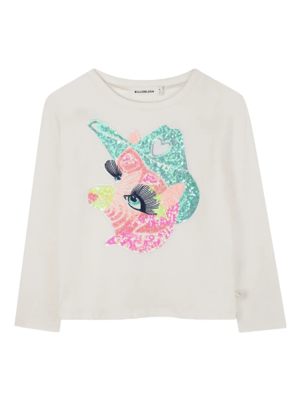 Billieblush Sweater verfraaid met pailletten en print Beige