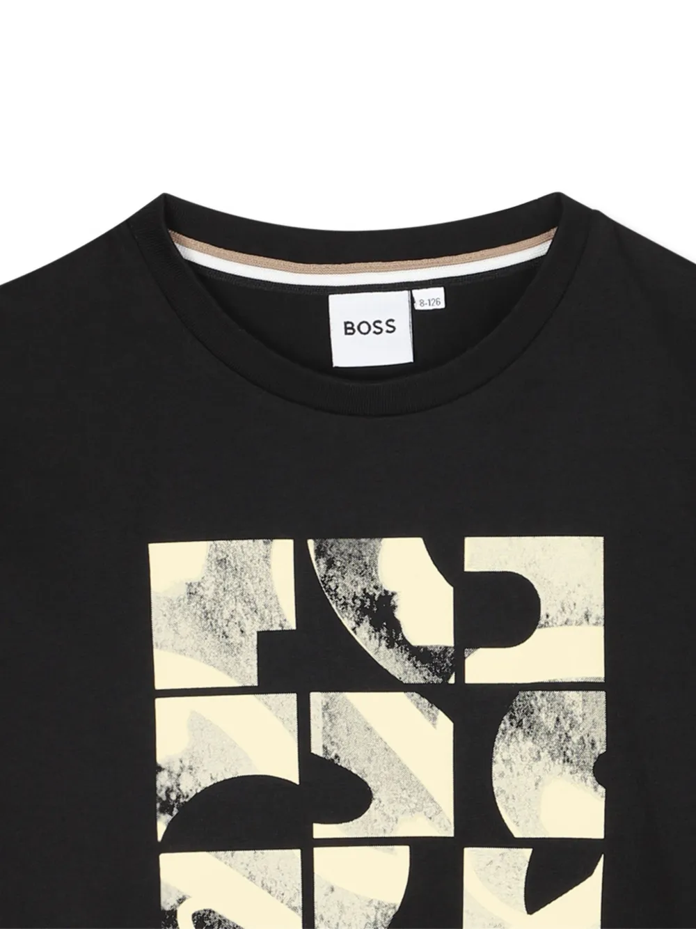 BOSS Kidswear T-shirt met grafische print Zwart