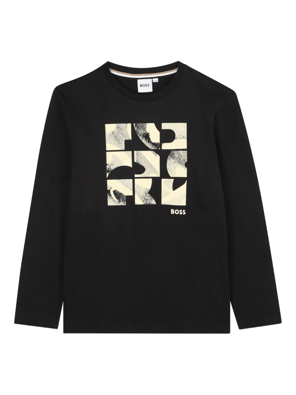 BOSS Kidswear T-shirt met grafische print Zwart