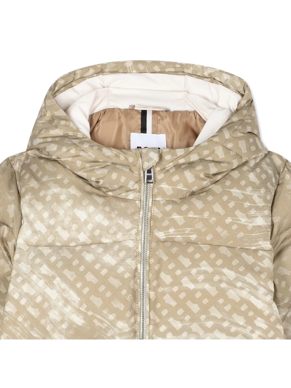 BOSS Kidswear Gewatteerd donsjack Beige