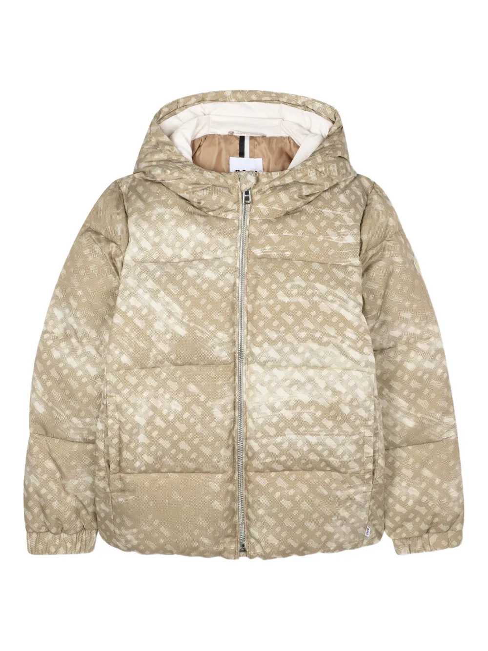 BOSS Kidswear Gewatteerd donsjack Beige