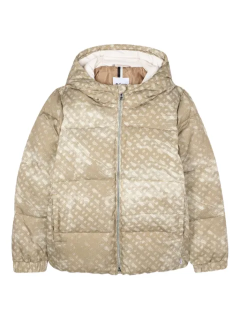 BOSS Kidswear quilted hooded puffer jacket