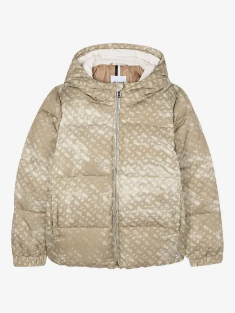 BOSS Kidswear quilted hooded puffer jacket