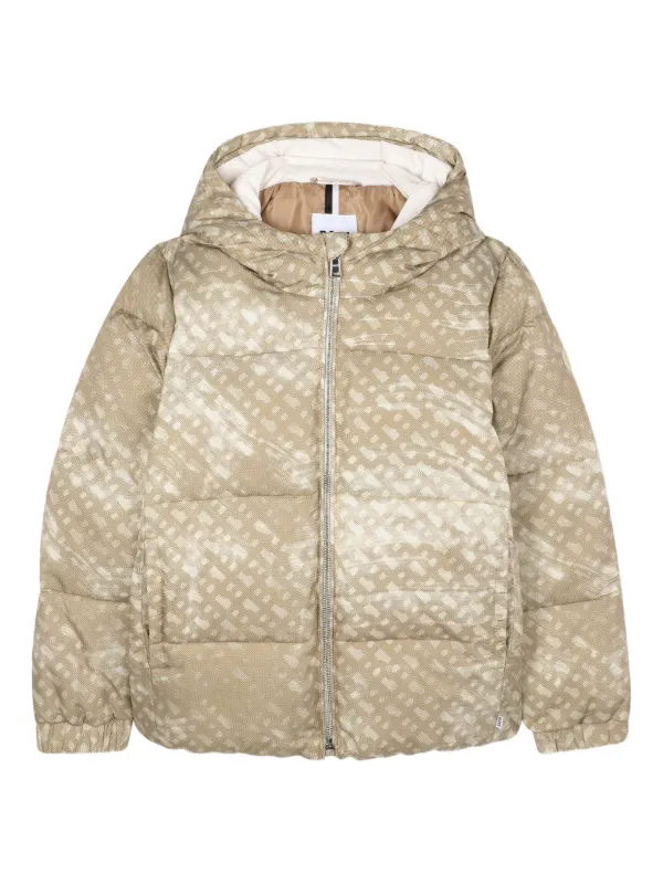 BOSS Kidswear フーデッド パデッドジャケット | ニュートラル 