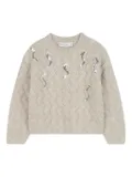 Billieblush sequin-embellished sweater - Neutrals