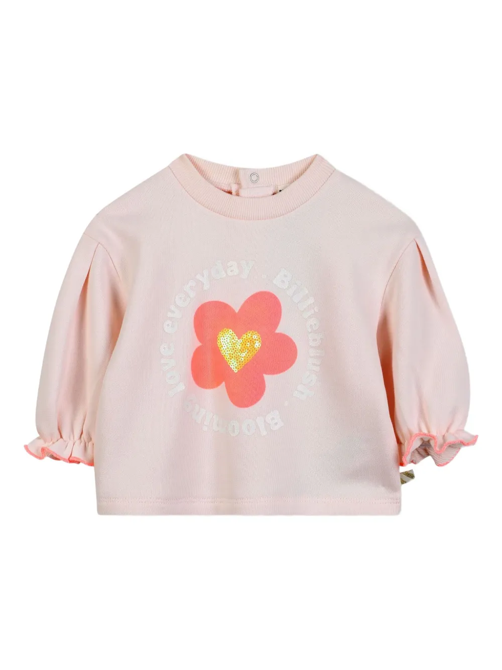 Billieblush Top met pofmouwen en bloe print Roze