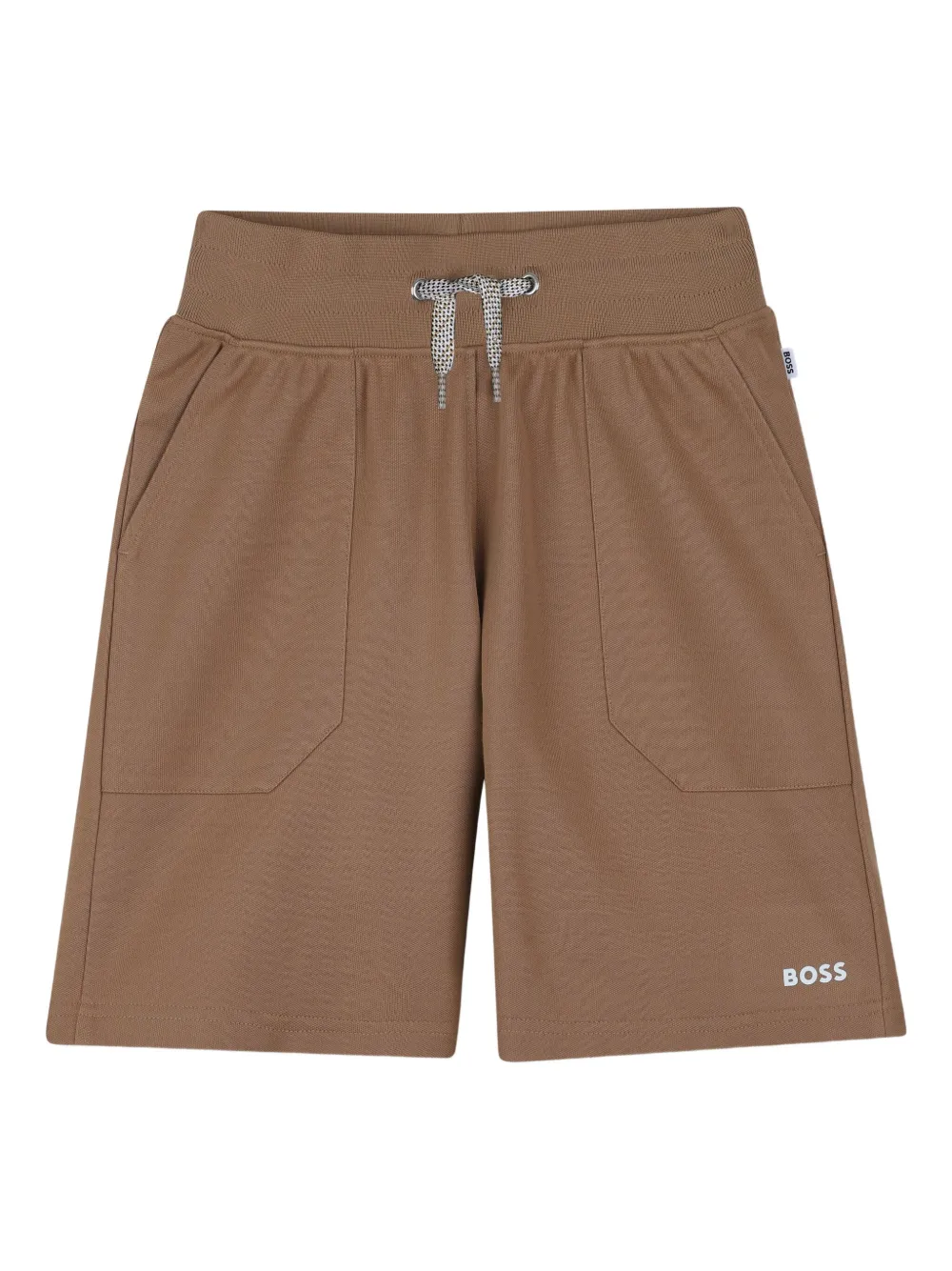 BOSS Kidswear Shorts met trekkoordtaille Beige