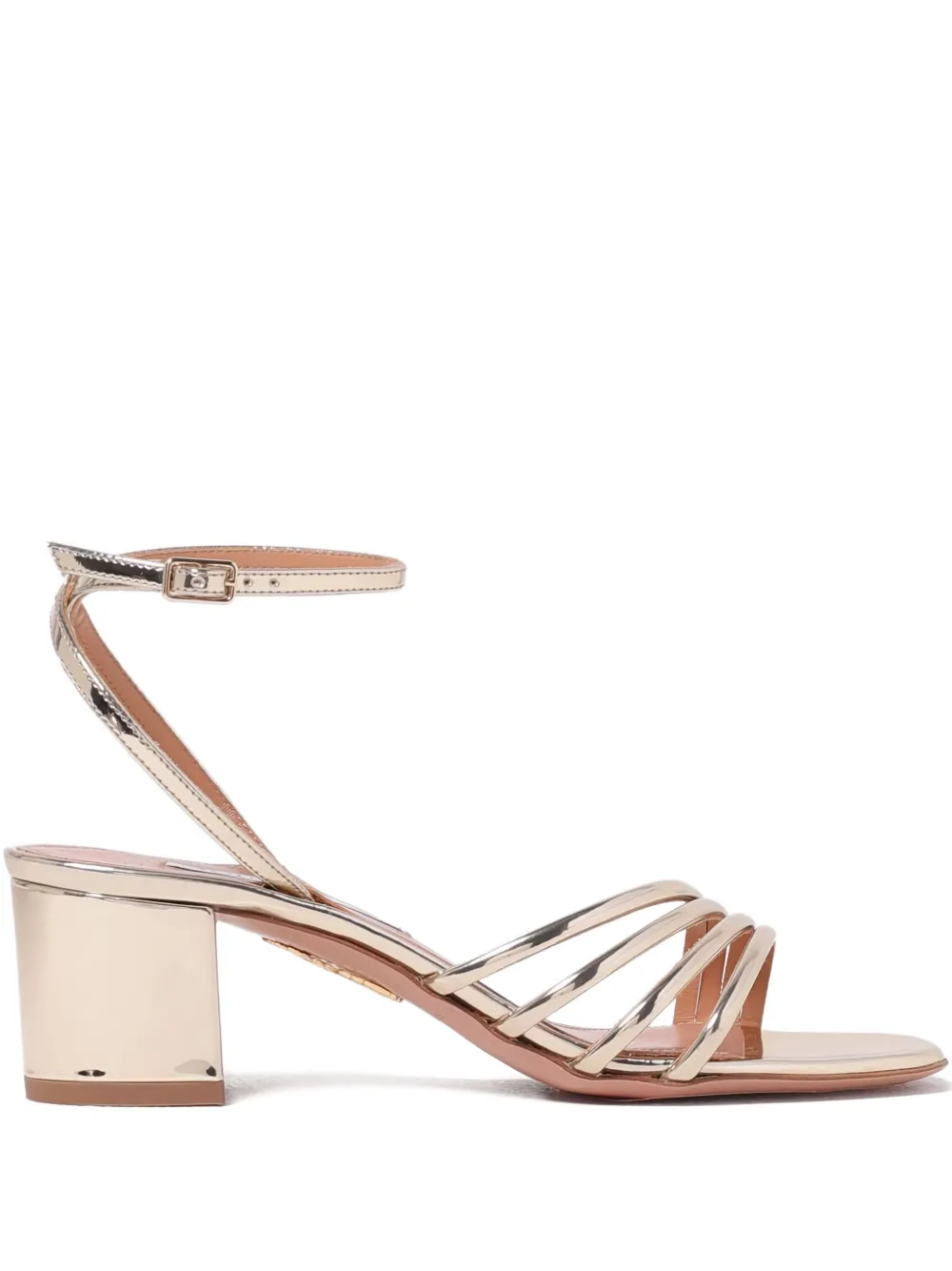 Aquazzura 50mm Latour block-heel sandals | Gold | Image 1