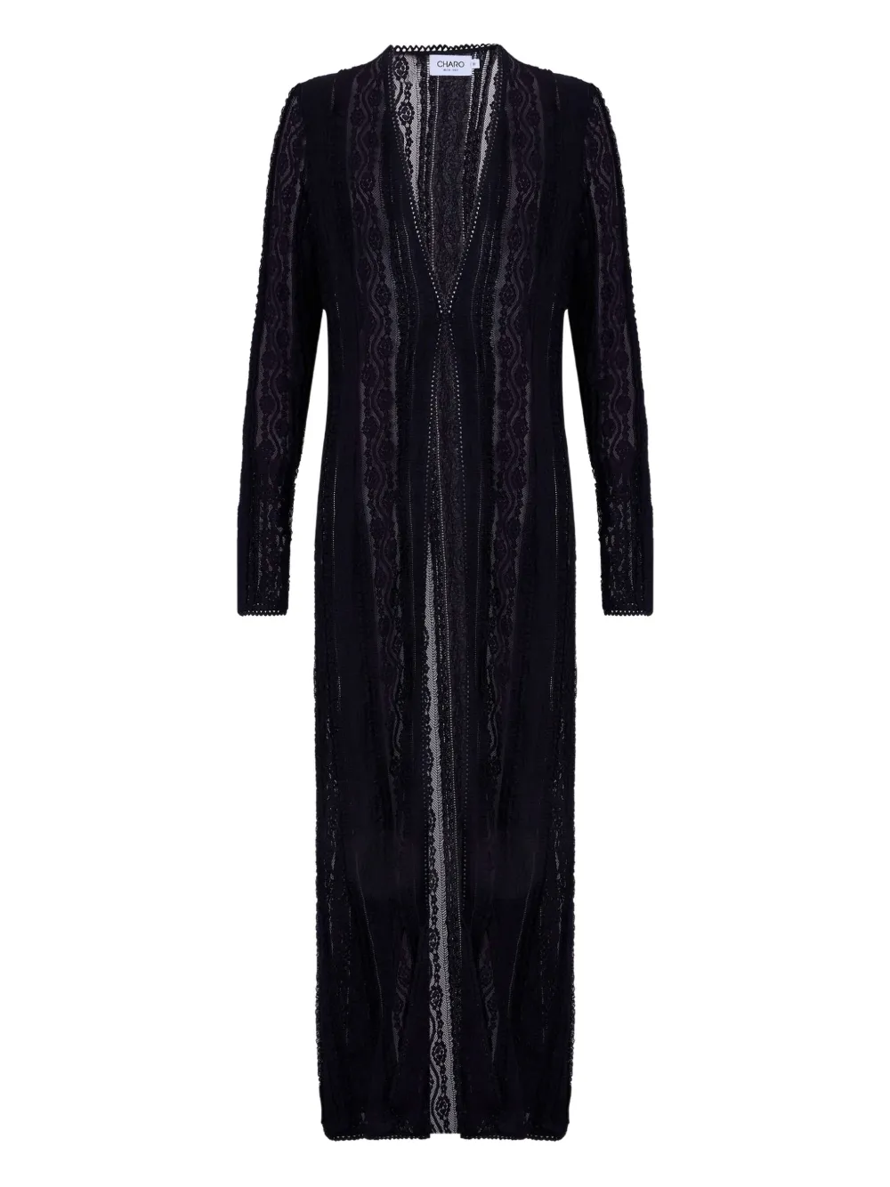 Charo Ruiz Ibiza Inar mesh coat | Black | Image 1