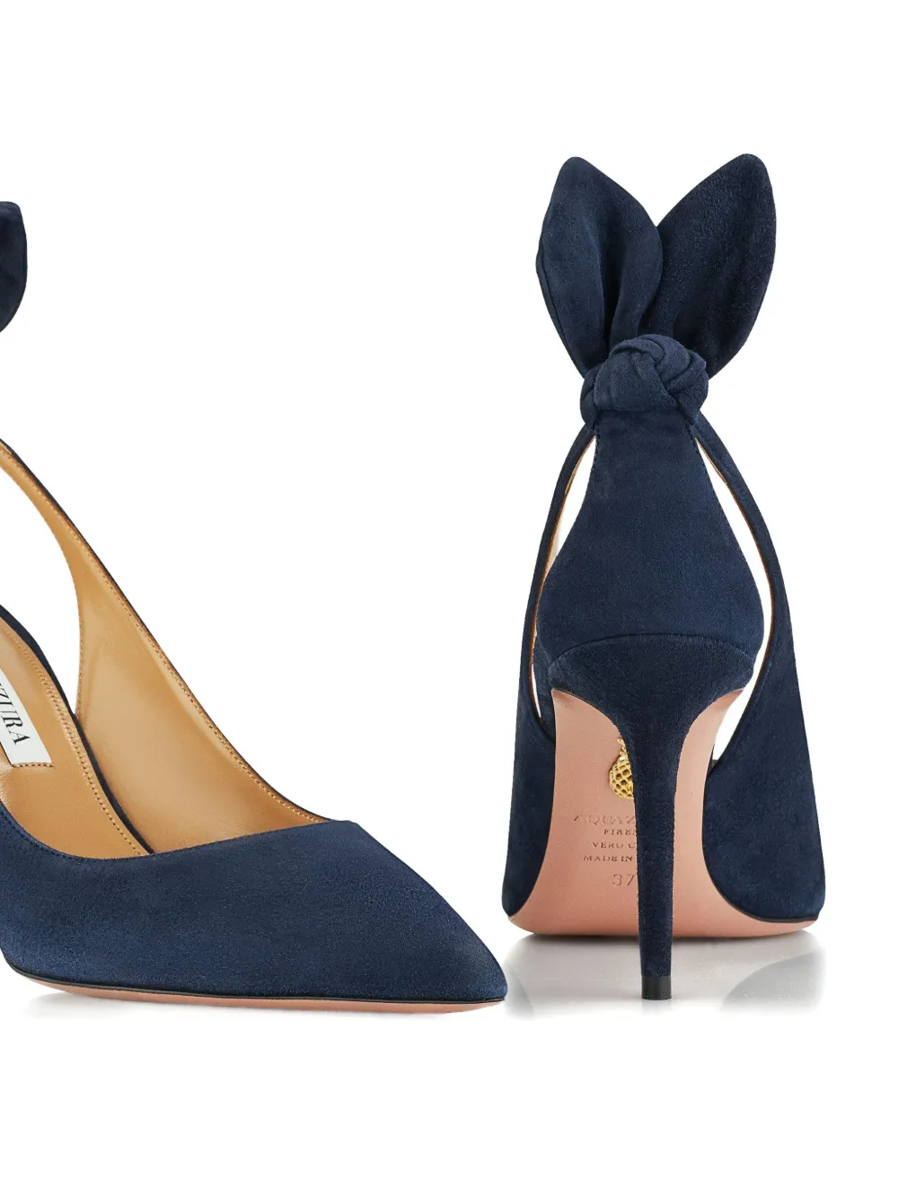 Aquazzura 85mm bow-tie pumps Blue