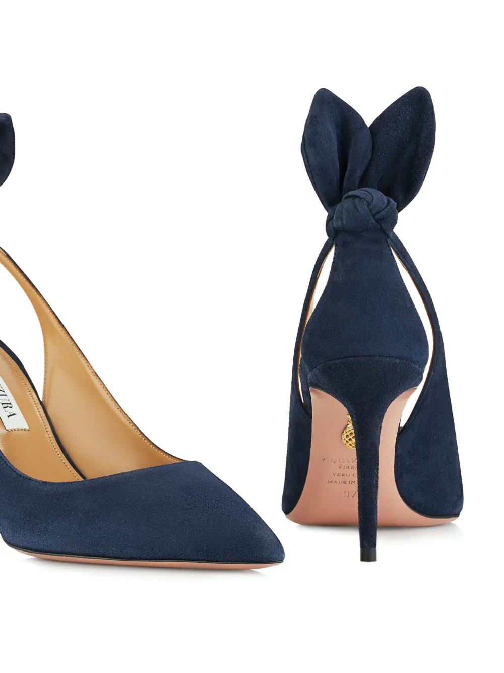 Aquazzura 85 mm pumps met vlinderdas Blauw