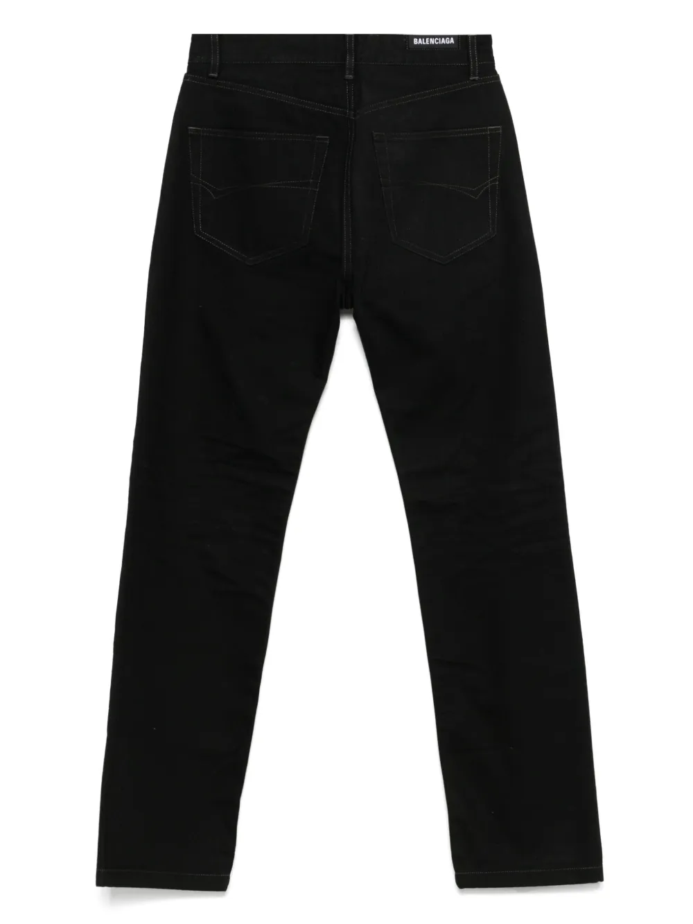 Balenciaga Jeans met logopatch - Zwart