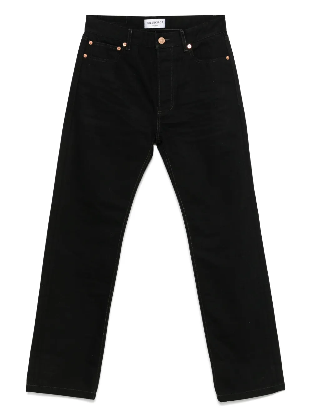 Balenciaga Logo-patch Jeans In Black