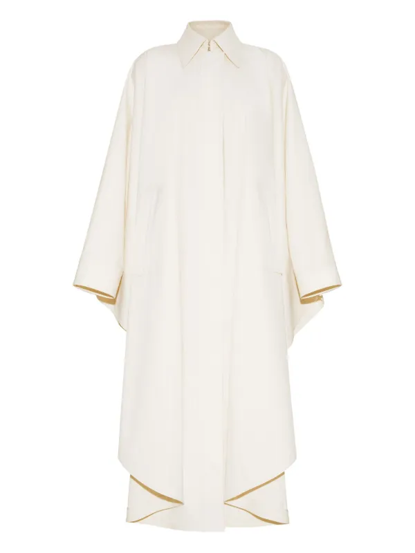 Adam Lippes Cotton-twill Poncho in White