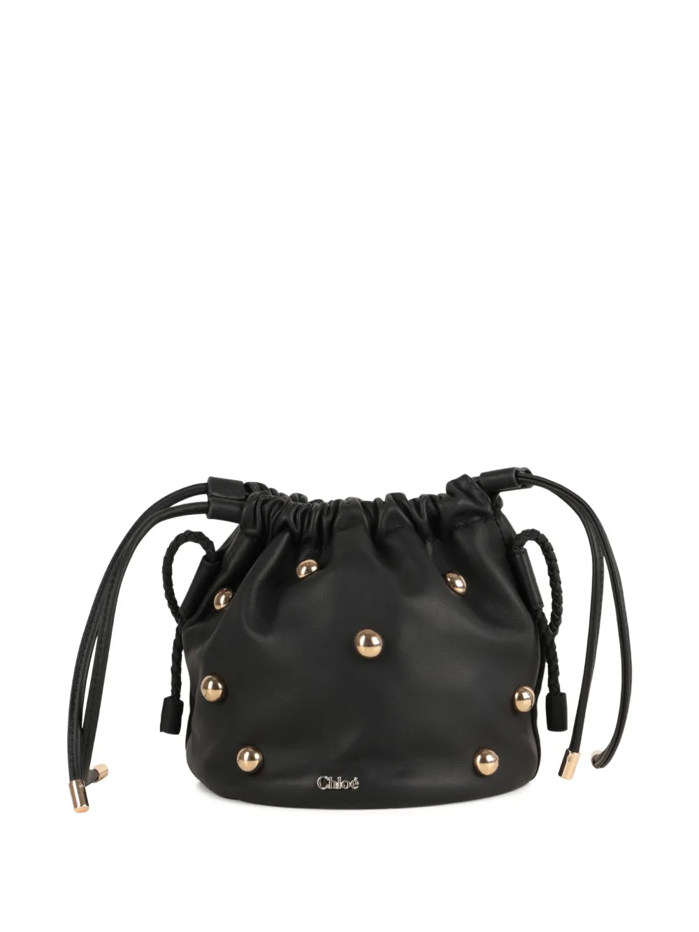 Chloé Kids Leren tas met trekkoord Zwart
