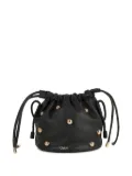 Chloé Kids leather drawstring bag - Black