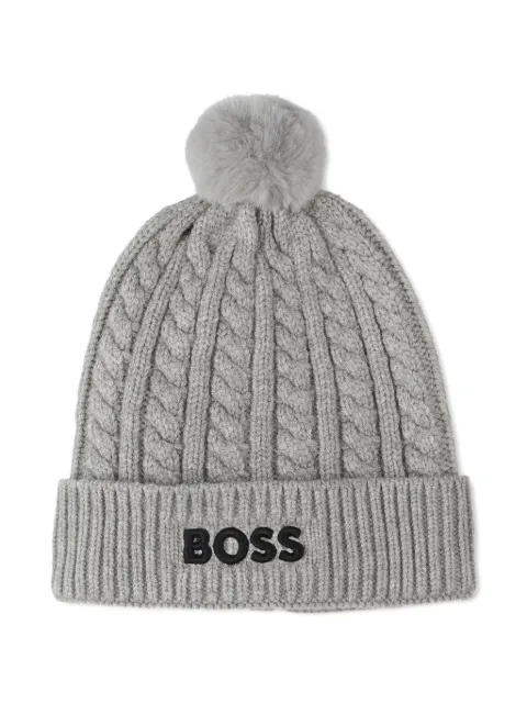 BOSS Kidswear cable-knit beanie