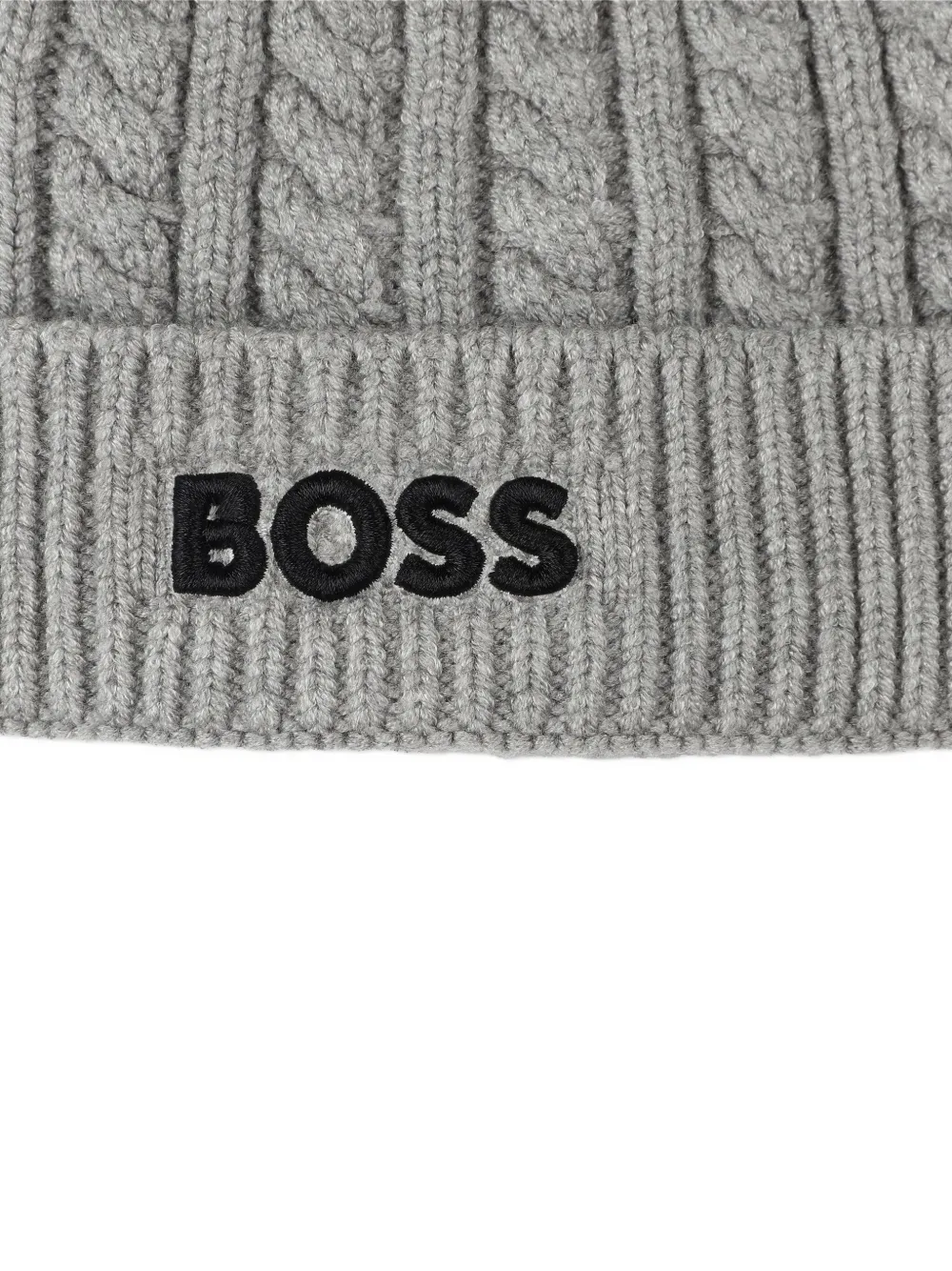 BOSS Kidswear Kabelgebreide muts Grijs