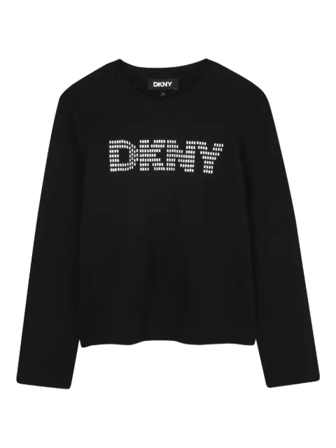 Dkny Kids logo-studded long-sleeve T-shirt