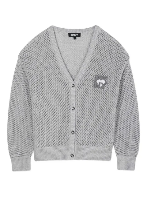 Dkny Kids Cardigan de tricô gola V