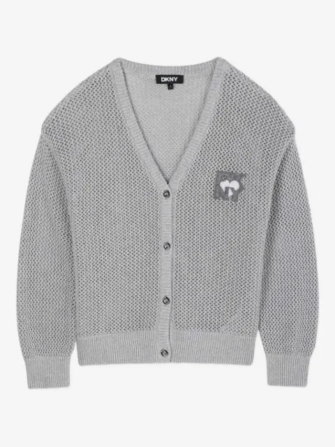 Dkny Kids cárdigan tejido con cuello en V