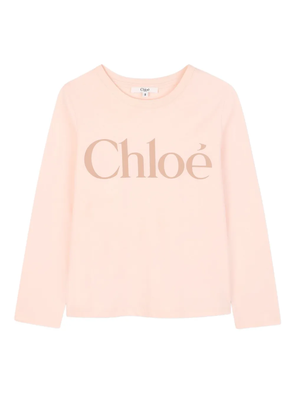 Chloé Kids T-shirt met logoprint Roze