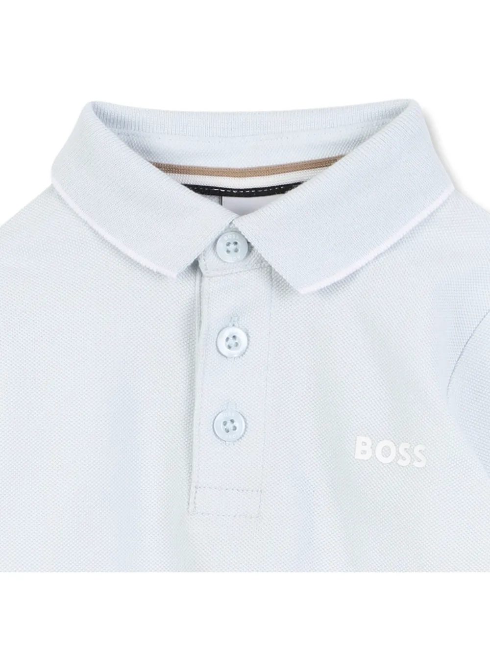 BOSS Kidswear Poloshirt met lange mouwen Blauw