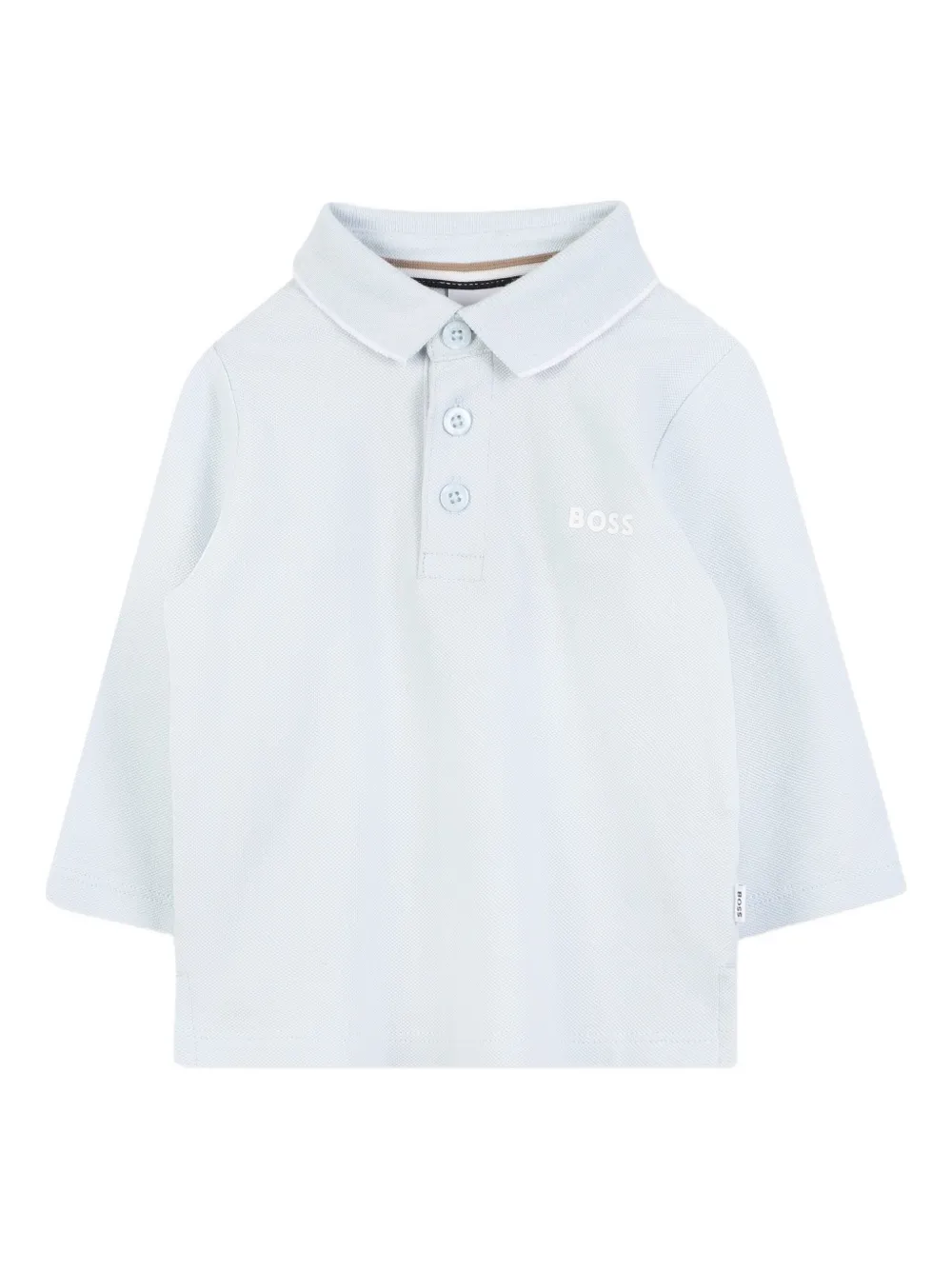 BOSS Kidswear Poloshirt met lange mouwen Blauw
